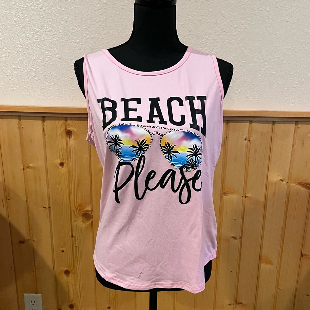 Beach Please vacation girls trip tank top